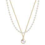 Summer Double-layer Pearls Necklace INS Fashion Clavicle Chain