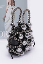 Metallic Beaded Petite Party Swing Bag