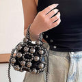 Metallic Beaded Petite Party Swing Bag