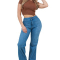 Harley Wide Leg Med Blue- Inseam 32