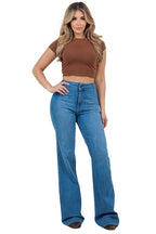 Harley Wide Leg Med Blue- Inseam 32