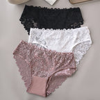 3PCS/Set Luxury Floral Embroidery Briefs