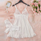 Woman Underwear Nightgown Thong Set
