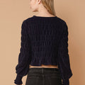 Women's Midnight Peplum Sweater in Midnight