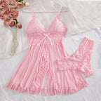 Woman Underwear Nightgown Thong Set