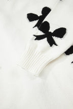 Bow Lace-up Sweater Cardigan