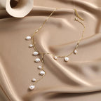 18K Gold-Plated Pearl Necklace