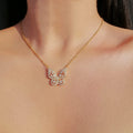24K Butterfly Pendant Necklace