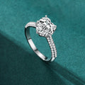 Heart Ice Crushed 925 Sterling Silver & 18 Karats Gold Plated Ring