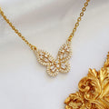 24K Butterfly Pendant Necklace
