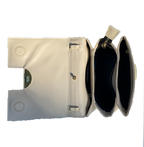 Leather Saddle Bag Off White Crossbody Purse Cream Women's Handbag