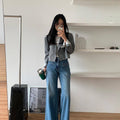 Retro High Waist Slimming Jeans Women